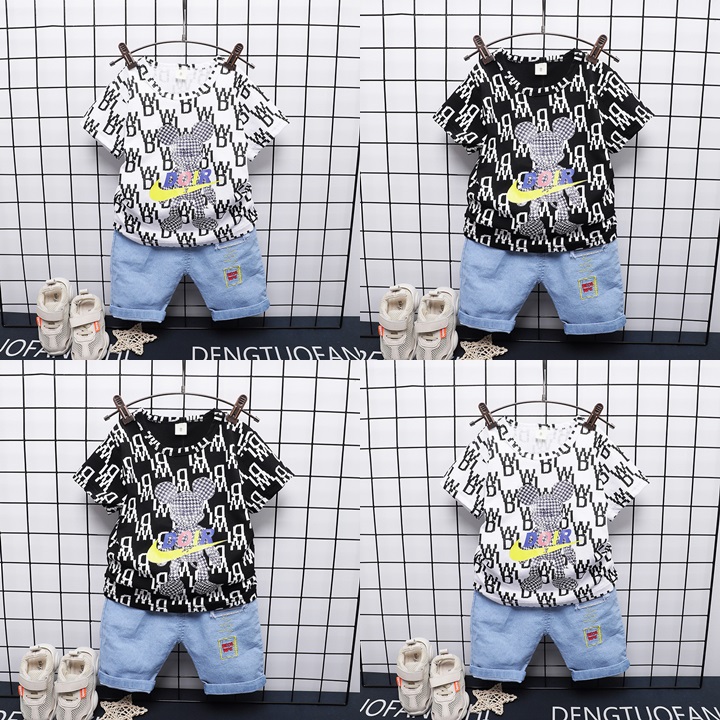 ha1385 เสื้อ+กางเกง size 90-120 จำนวน 4 ตัวต่อแพ็ค
