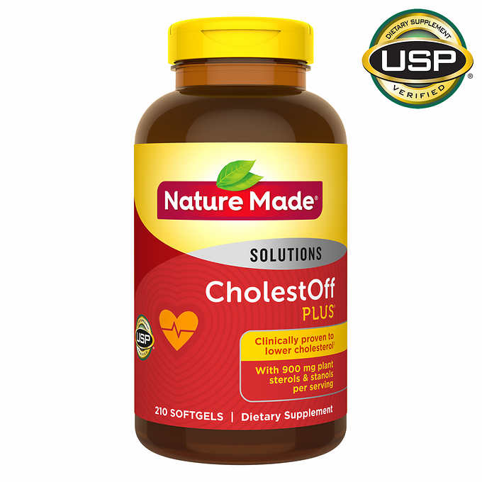 Nature Made: Cholest-Off PLUS ขวด210เม็ด ลดคลอเรสเตอรอล อย่างได้ผลต่อเนื่องกว่า ด้วยอาหารธรรมชาติ Plant STAROL ( Preorder4วัน)