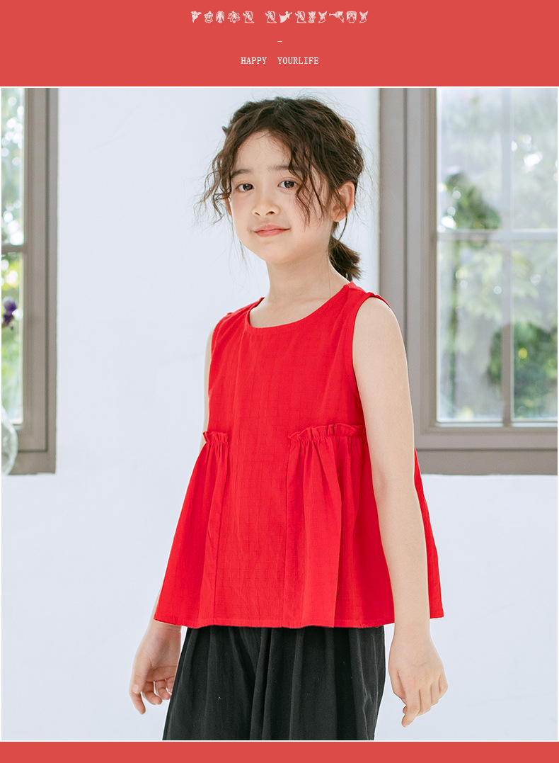 dm174 เสื้อแขนกุด เด็กโต 3 ตัวต่อแพ็ค 110-150 (เลือกไซส์ให้ครบแพ็ค)