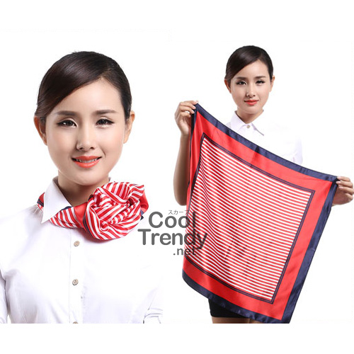 ผ้าพันคอจัตุรัส ผ้าพันคอ uniform รหัส S20 - size 60 x 60 cm