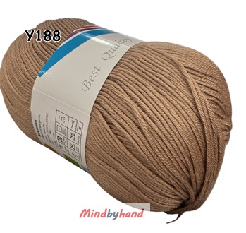 ไหมพรม คอตตอลมายด์ รหัสสี 188 สีคาราเมล