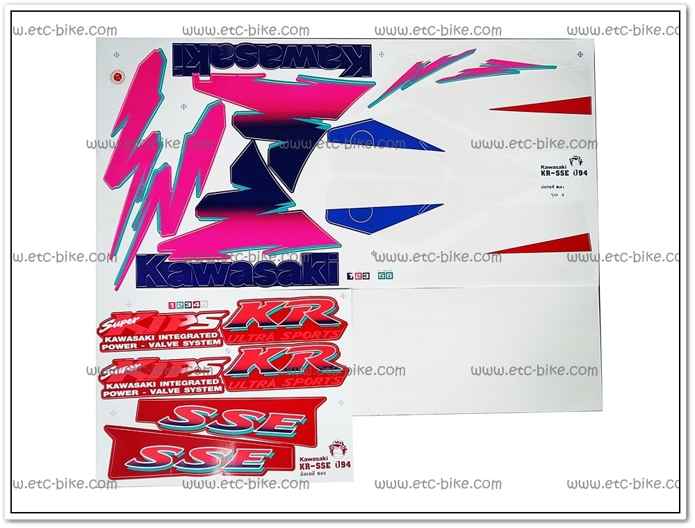 สติ๊กเกอร์ KR-SSE ปี 94 รุ่น 4 ติดรถสีแดง