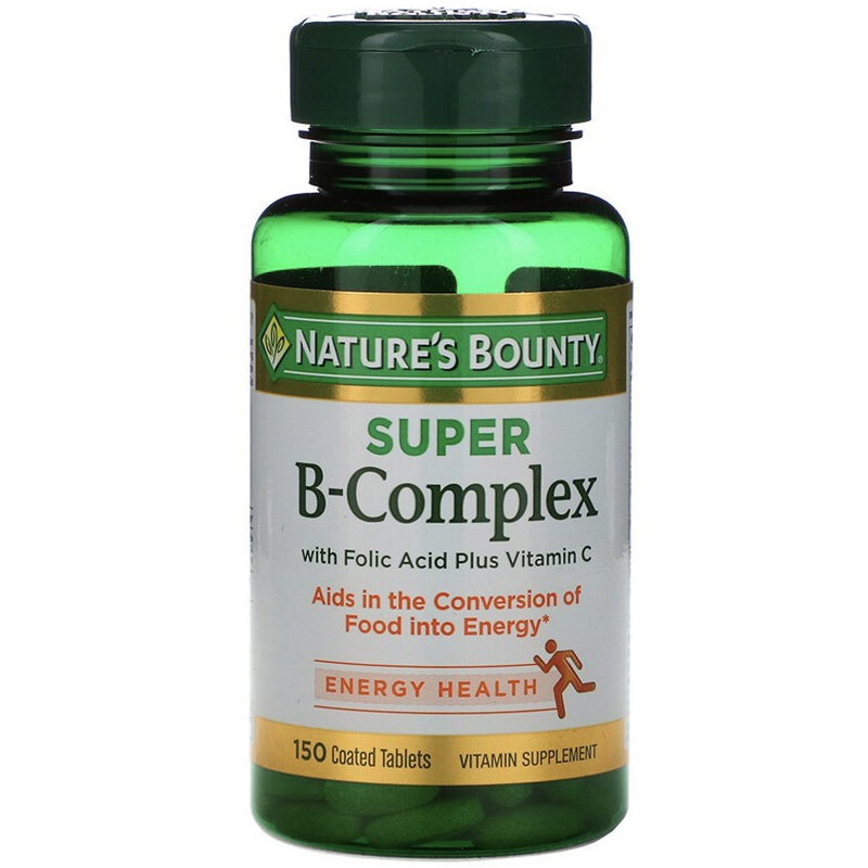 พร้อมส่ง Nature's Bounty, Super B-Complex with Folic Acid Plus Vitamin C