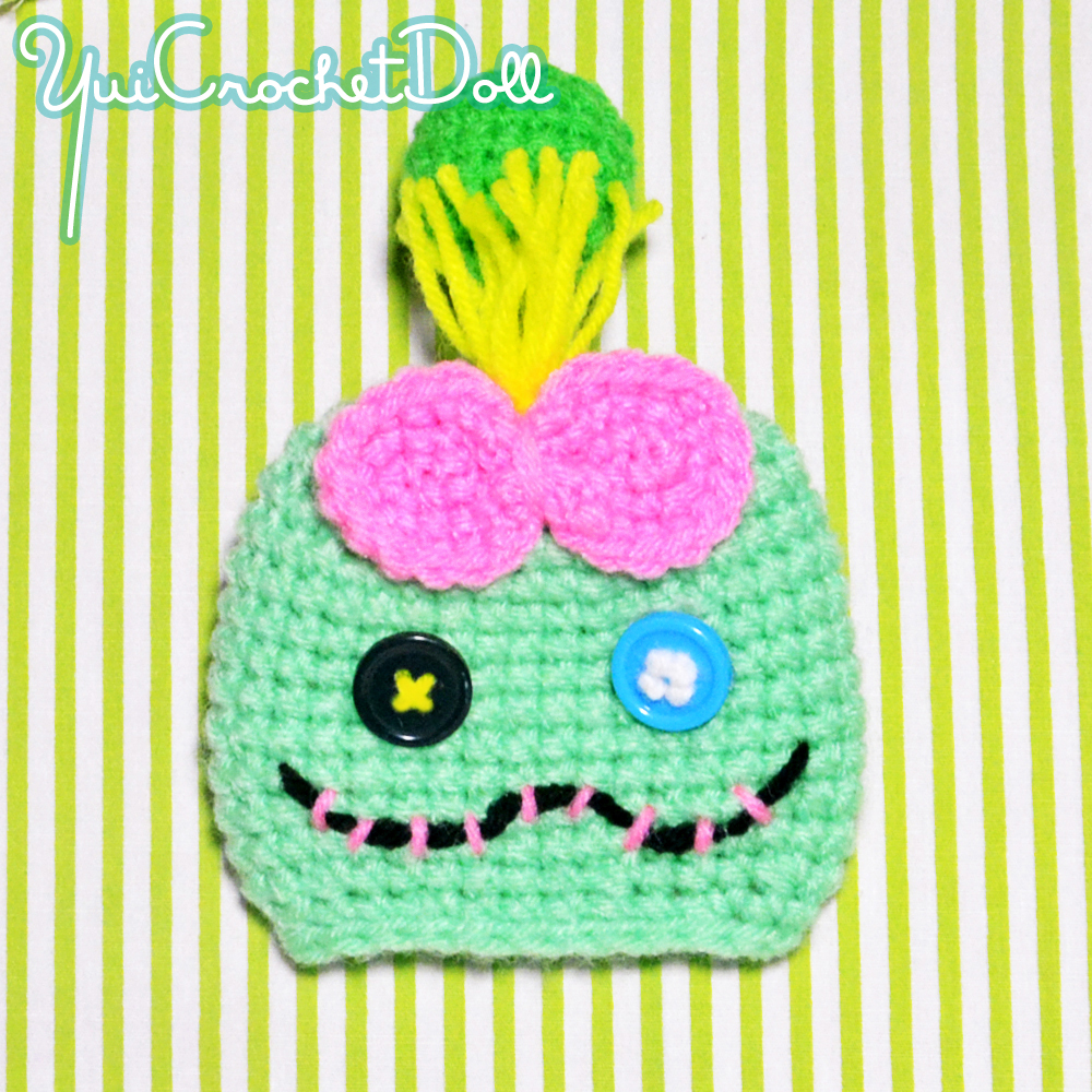 แพทเทิร์นที่ครอบพวงกุญแจ Crochet Key cover Pattern