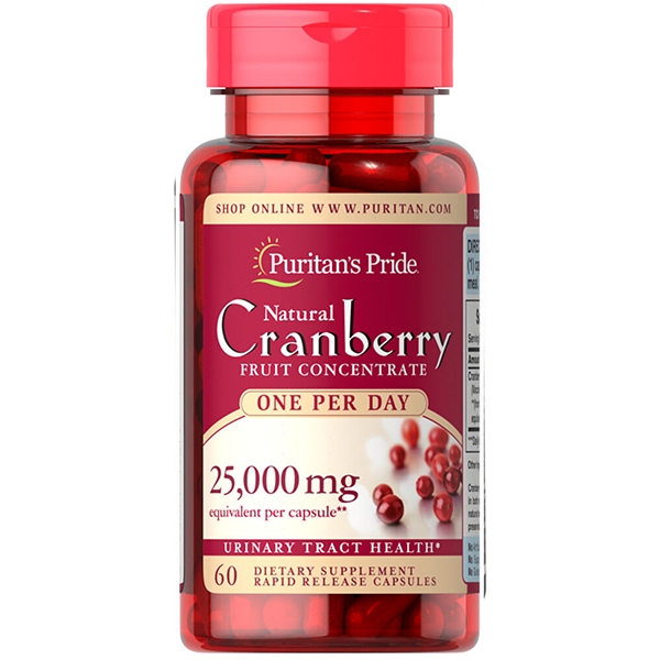 พร้อมส่ง อาหารเสริมช่วยระบบกระเพาะปัสสาวะ Puritan's Pride Cranberry 25,000 mg