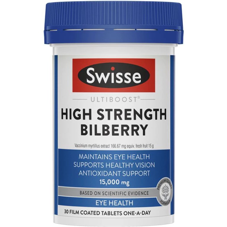 พร้อมส่ง บิลเบอร์รี่ บำรุงดวงตา การมองเห็น Swisse Ultiboost Bilberry 30 Tablets