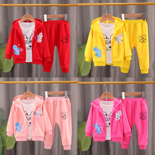 ha1818 เสื้อ+กางเกง(3ชิ้น) size 80-110 จำนวน 4 ตัวต่อแพ็ค