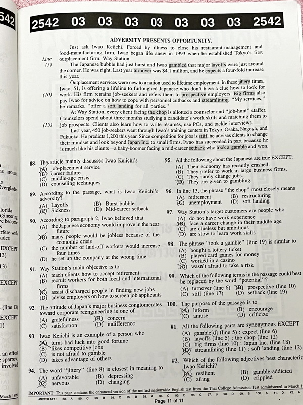 ►หนังสือ อ.สงวน◄ หนังสือเรียนภาษาอังกฤษโรงเรียนเสริมหลักสูตร อ.สงวน วงศ์สุชาต เฉลยข้อสอบภาษาอังกฤษเข้ามหาวิทยาลัยทุกสาขา ปี 2541-2547 เป็นโจทย์ข้อสอบทั้งเล่ม ในหนังสือมีเขียนด้วยดินสอบางหน้า มีเฉลยของอาจารย์ครบทุกข้อ