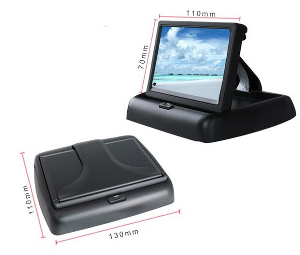 จอติดรถยนต์ LCD TFT 4.3 นิ้ว จอพับ