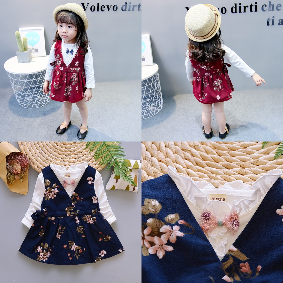 ha627 เสื้อ+เดรส size 80-110 4ตัวต่อแพ็ค