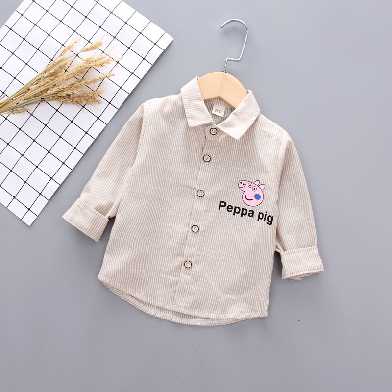 ha489 เสื้อเชิร์ตแขนยาว size 80-120 5ตัวต่อแพ็ค