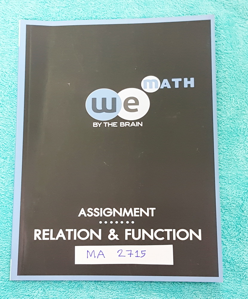 ►วีเบรน◄ MA 2715 คณิตศาสตร์ ม.4 Assignment ความสัมพันธ์และฟังก์ชัน เล่มตะลุยโจทย์ มีจดละเอียดเล็กน้อย ด้านหลังมีเฉลยของอาจารย์ครบทุกข้อ มีแสดงวิธีทำอย่างละเอียด หนังสือจดโดยน้องที่ติดมหาวิทยาลัยธรรมศาสตร์