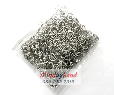 ห่วงรูปตัว D สีเงิน ขนาด 1.2 cm.