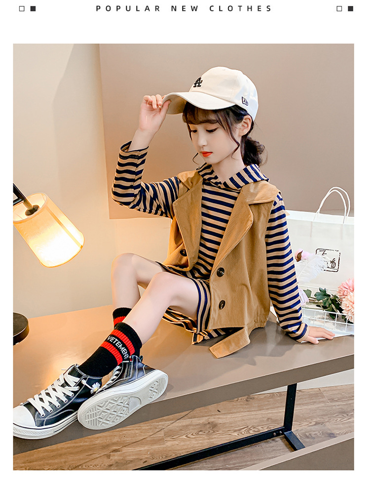pa508 เดรส+เสื้อกั๊ก 110-160 จำนวน3 ตัวต่อแพ็ค (เลือกไซส์ได้ให้ครบแพ็ค)