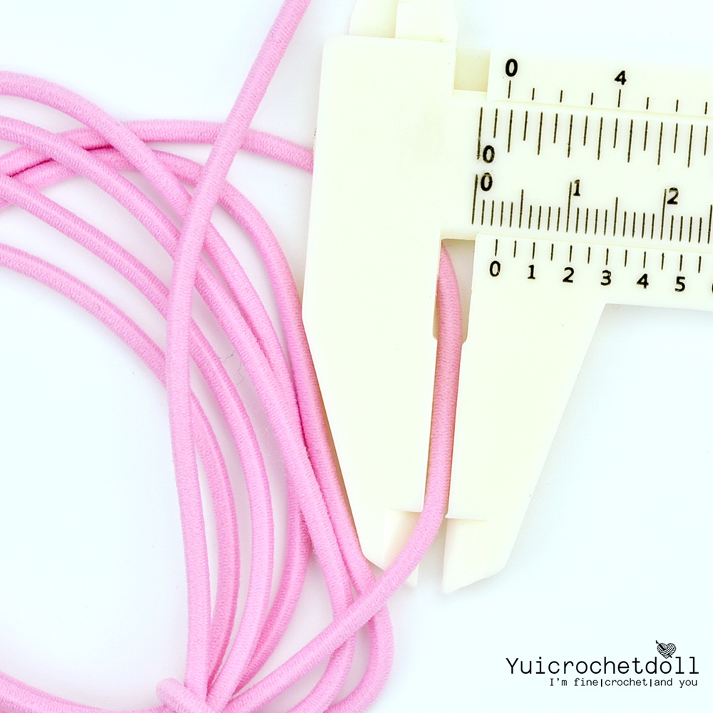 ยางยืดเส้นกลม 25 มิล เนื้อนิ่ม ยาว 5 หลา ยางยืดมัดผม ยางยืดสายคล้องหน้ากากอนามัย