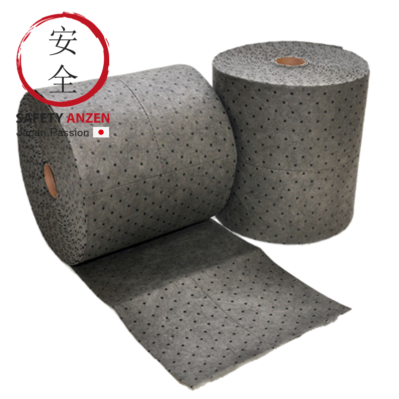 วัสดุดูดซับสารเคมีที่ละลายน้ำสีเทาแบบม้วน รุ่น BS-MOS-ROLL ยาว 50 เมตร