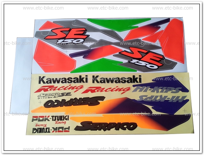สติ๊กเกอร์ SERPICO-SE ปี 98 ติดรถสีเขียว