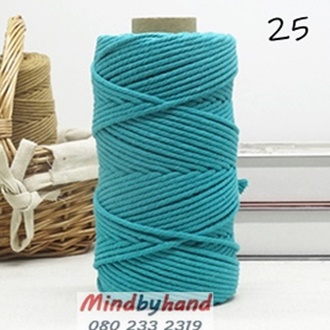 เชือกคอตตอล สี 25 สีเลคกรีน
