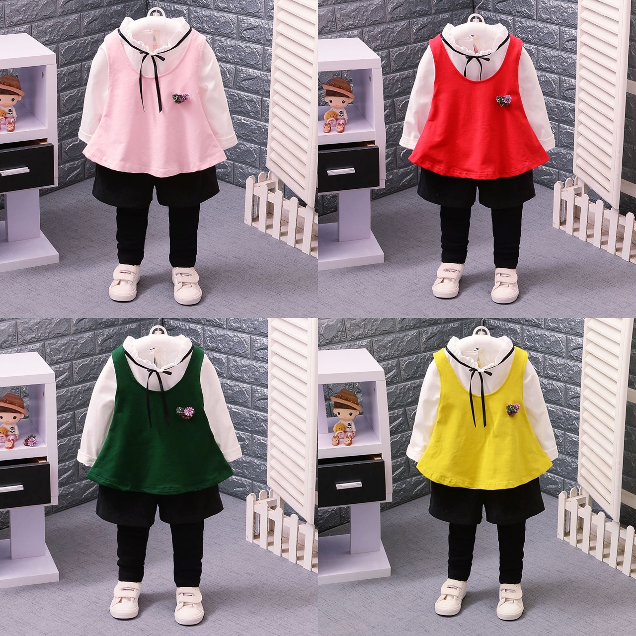 ha139 เสื้อ+กางเกง size 80-110 4 ตัวต่อแพ็ค