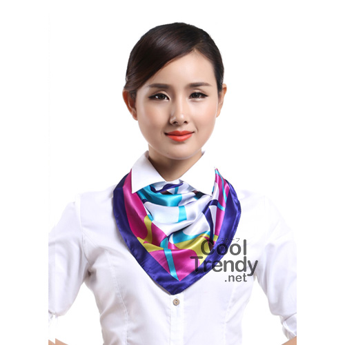 ผ้าพันคอจัตุรัส ผ้าพันคอ uniform รหัส S02 - size 60 x 60 cm