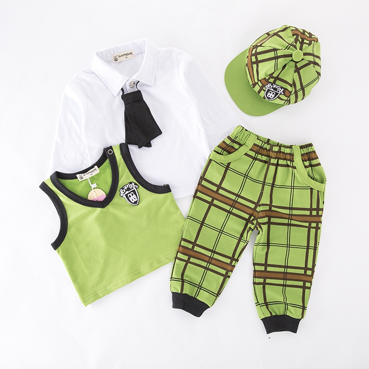 km2680 เสื้อ+กางเกง+หมวก(4 ชิ้น) 3 ตัวต่อแพ็ค