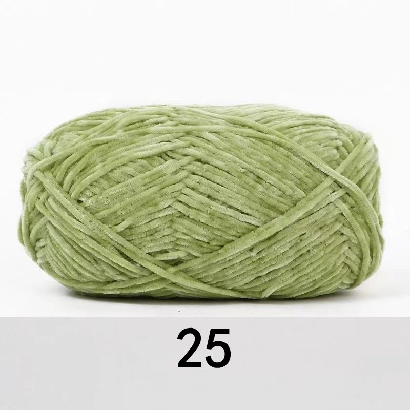 ไหมพรมกำมะหยี่เส้นเล็ก สี 25