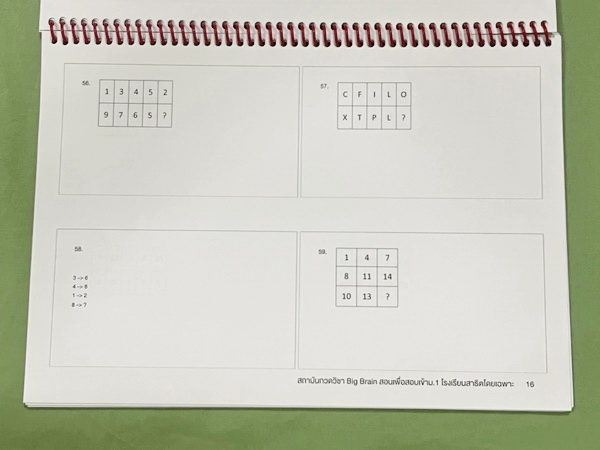 ►สอบเข้าม.1สาธิต◄ Big Brain Academy หนังสือสอบเข้า ม.1โรงเรียนสาธิต วิชาความถนัดทางการเรียน มีสรุปข้อสอบความถนัด ภาพรวงมข้อสอบความถนัด มีโจทย์ที่อาจารย์เก็งไว้มีแนวโน้มที่จะออกสอบสูง โจทย์ยากระดับ Advanced มีความยากและความลึกเข้มข้น มีจดเขียนเล็กน้อย ไม่ม