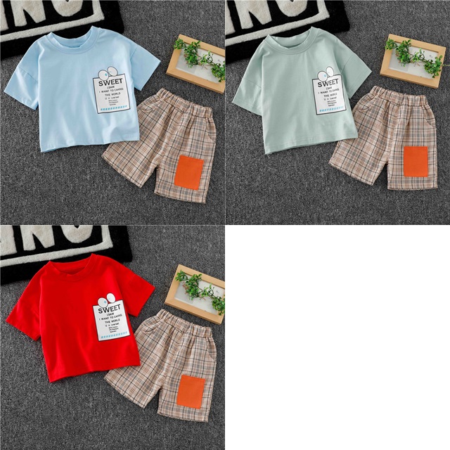 ha1432 เสื้อ+กางเกง size 90-120 จำนวน 4 ตัวต่อแพ็ค