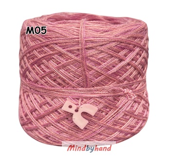 ไหมเรย่อน สีเหลือบ M05 สีโทนชมพูกะปิ