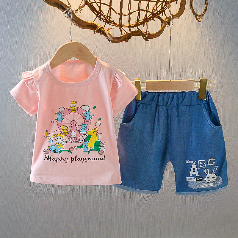 ha1366 เสื้อ+กางเกง size 80-110 จำนวน 4 ตัวต่อแพ็ค