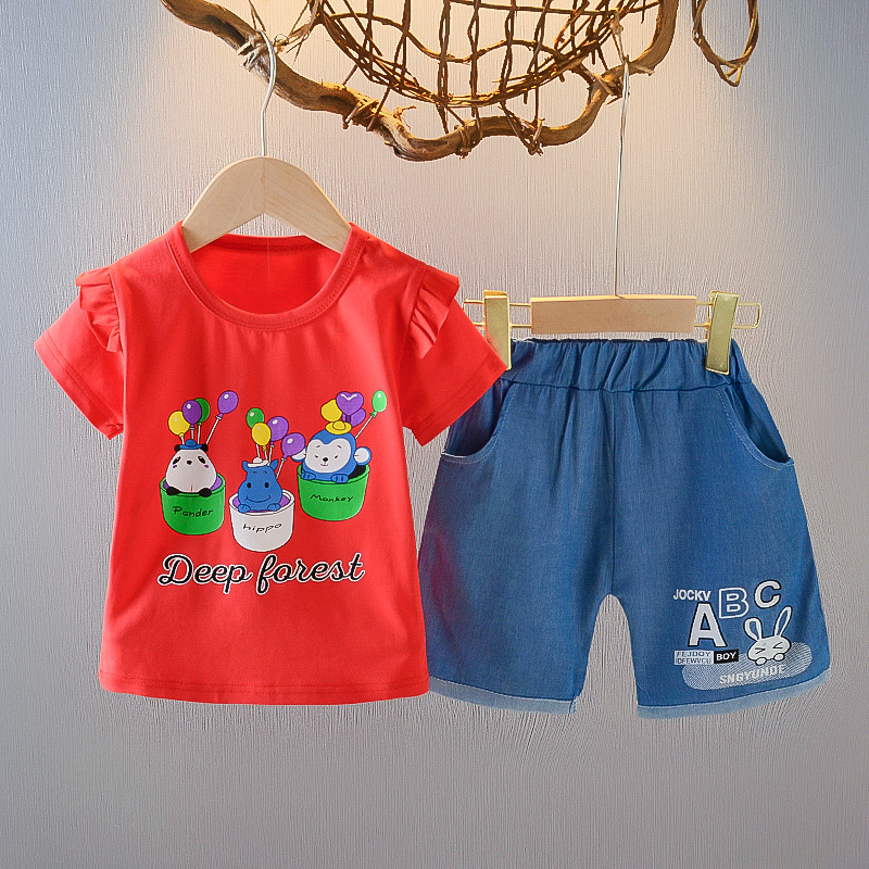 ha1373 เสื้อ+กางเกง size 80-110 จำนวน 4 ตัวต่อแพ็ค