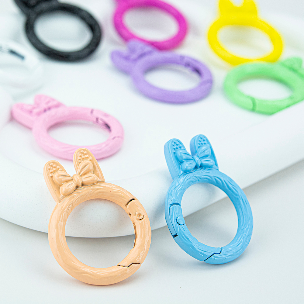 [ส่งจากไทย] MT53 ตะขอพวงกุญแจห่วงล็อคแบบสปริง รูปกระต่าย อะไหล่พวงกุญแจ DIY Craft╭♥