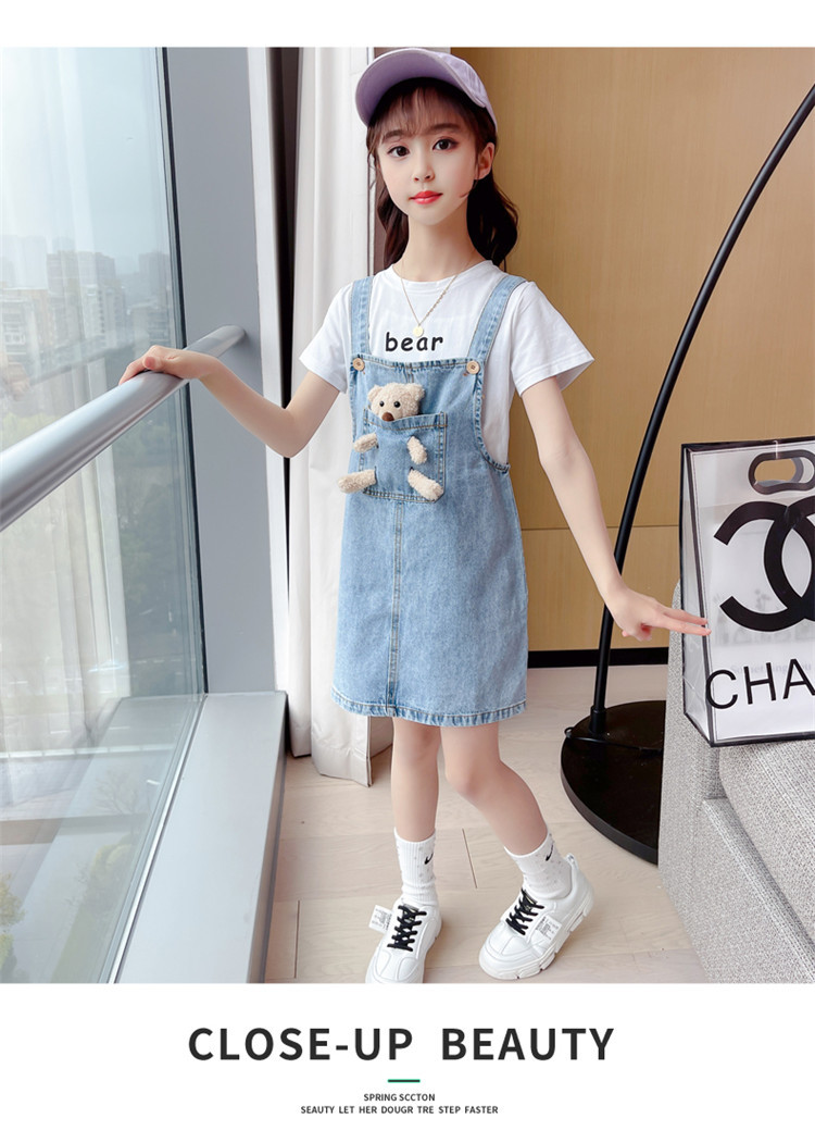 dr4864 เอี๊ยมยีนส์ ไม่รวมเสื้อ เด็กโต 3 ตัวต่อแพ็ค 110-170 (เลือกไซส์ได้ให้ครบแพ็ค)