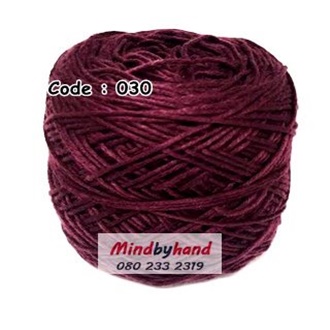 ไหมเบบี้ซิลค์ 50 กรัม สี 30 สีแดงมะเหมี่ยวเข้ม