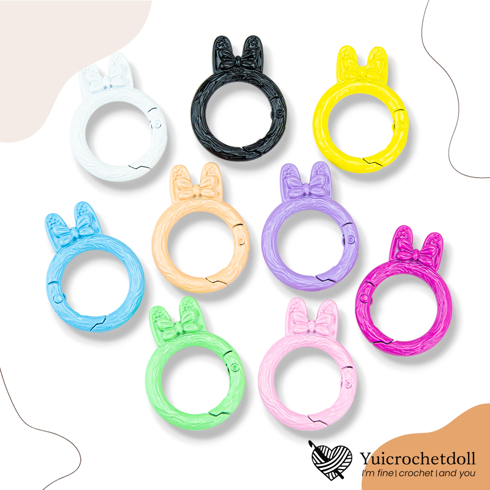 [ส่งจากไทย] MT53 ตะขอพวงกุญแจห่วงล็อคแบบสปริง รูปกระต่าย อะไหล่พวงกุญแจ DIY Craft╭♥