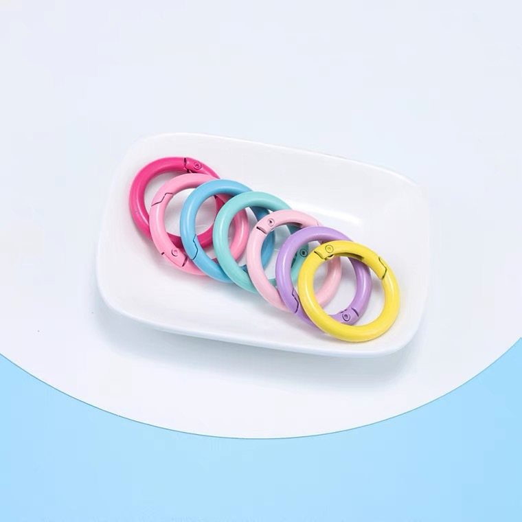 [ส่งจากไทย] MT62 ขนาด 25 มิล ตะขอพวงกุญแจห่วงล็อคแบบสปริง ทรงกลม อะไหล่พวงกุญแจ DIY Craft╭♥