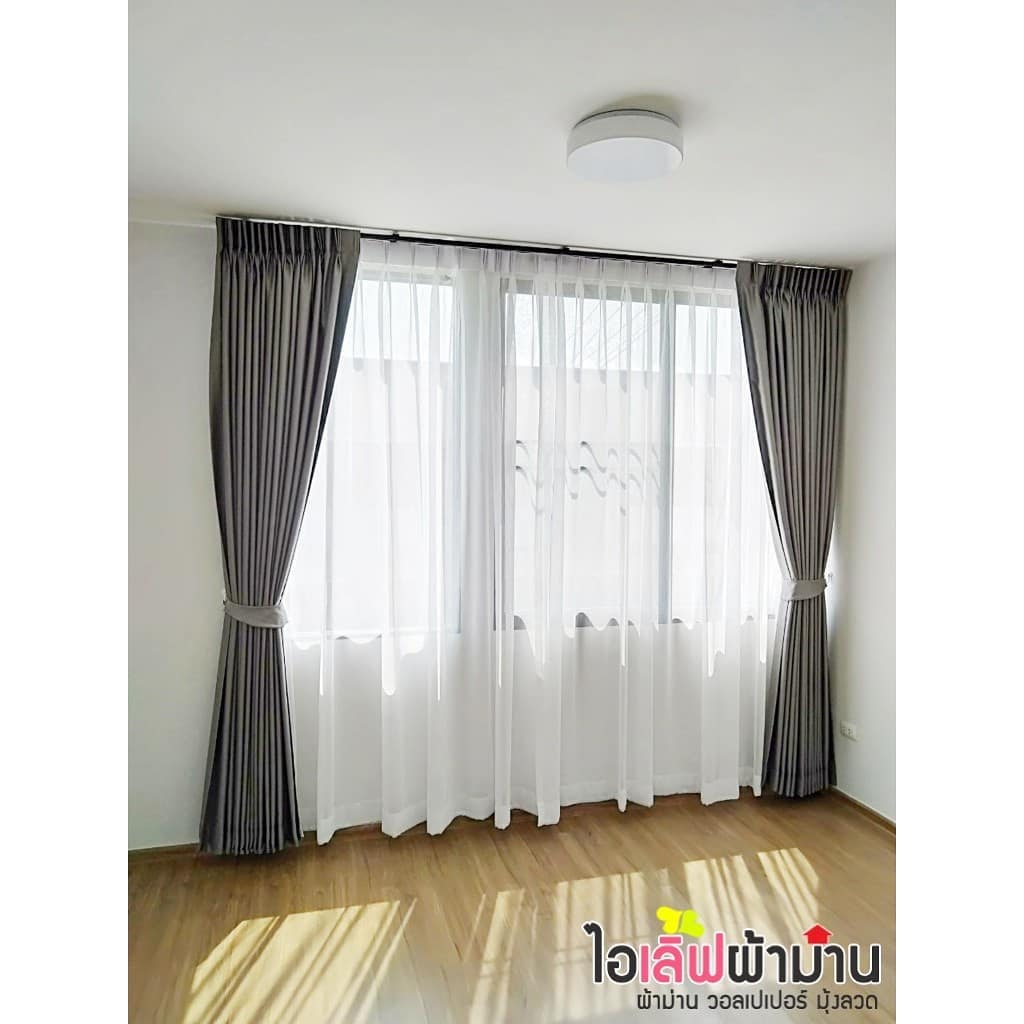 [H451] พลีโน่ ดอนเมือง-สรงประภา ม่านจีบ และผ้าโปร่งทั้งหลัง