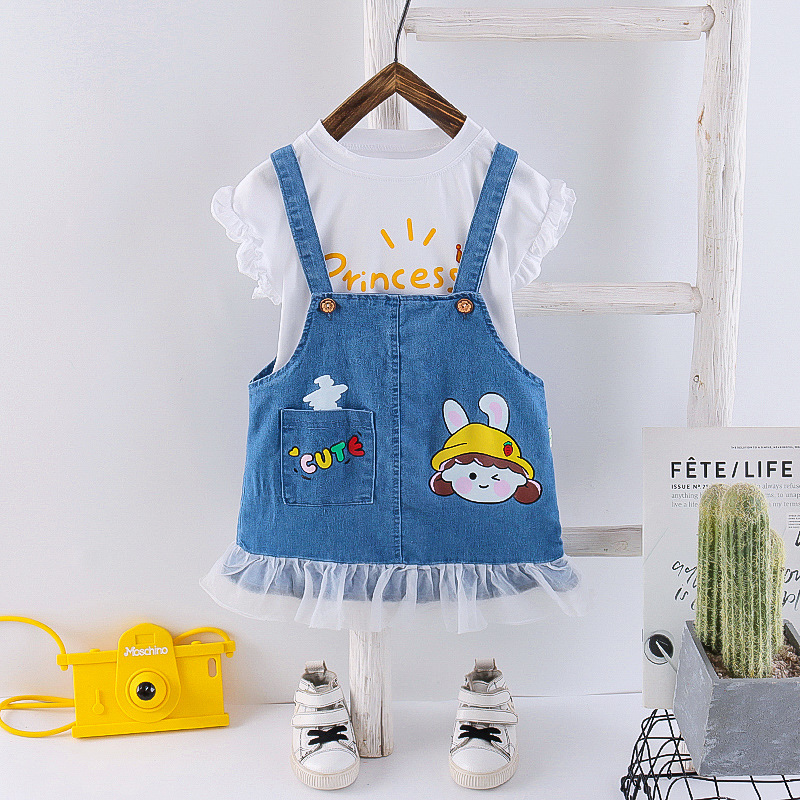 ha1535 เสื้อ+กระโปรงเอี๊ยม size 80-120 จำนวน 5 ตัวต่อแพ็ค