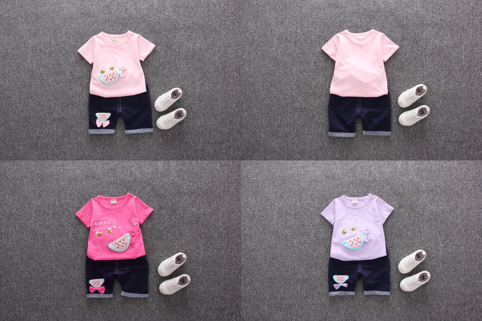 ha408 เสื้อ+กางเกง size 80-110 4ตัวต่อแพ็ค