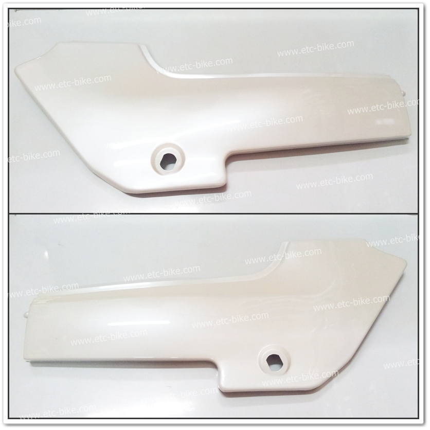 ฝากระเป๋า KR150 เก่า ซ้าย - ขวา สีขาวมุก