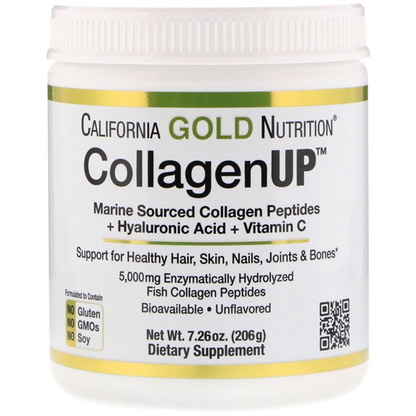 พร้อมส่ง คอลลาเจนผง California Gold Nutrition CollagenUP Marine Collagen + Hyaluronic Acid + Vitamin C Unflavored