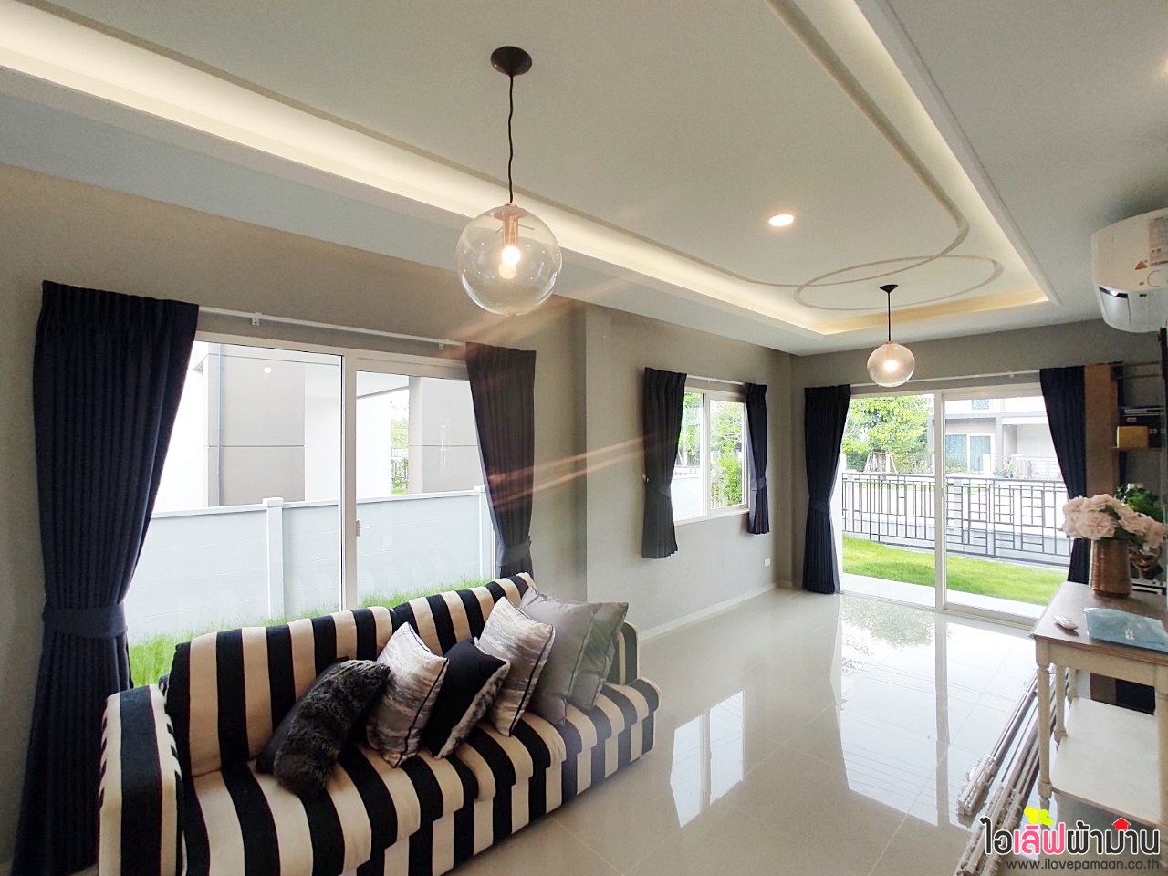 [H512] ผลงานการติดตั้งผ้าม่านจีบทึบ แบบปล่อยลอน และม่านพับผ้าทึบ🏡⛅️ณ โครงการ Centro รังสิตคลอง 4-วงแหวน🚗🏠