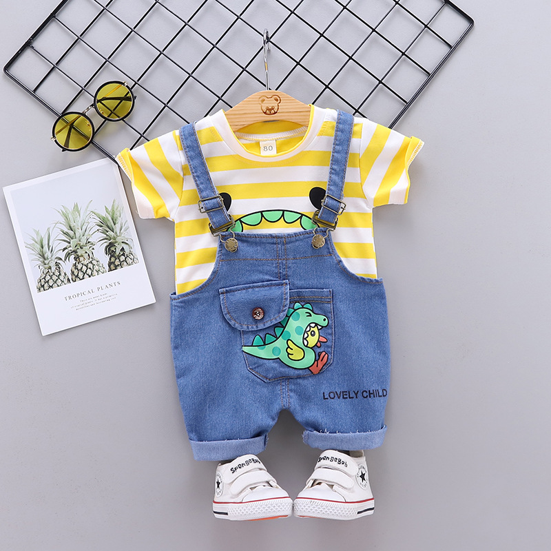 ha1413 เสื้อ+กางเกงเอี๊ยม size 80-110 จำนวน 4 ตัวต่อแพ็ค