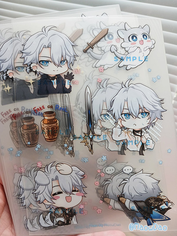 Honkai Star Rail : Amphoreus Boys : Sticker Sheet