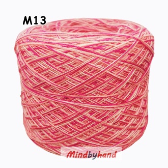 ไหมเรย่อน สีเหลือบ M13 โทนสีบานเย็นเหลือบขาว