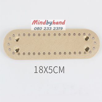 แผ่นหนังรองก้นกระเป๋าสำเร็จรูป ขนาด 5x18 cm. ทรงเหลี่ยม