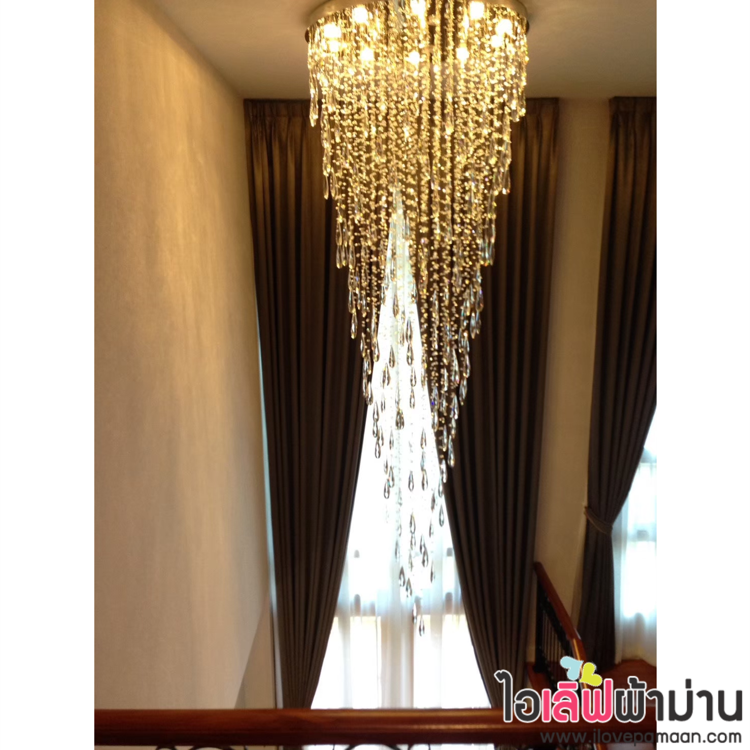 [H421] คิวเฮ้าส์ อเวนิว ราชพฤกษ์-พระราม 5 ม่านจี ผ้าโปร่ง มูลี่ไม้