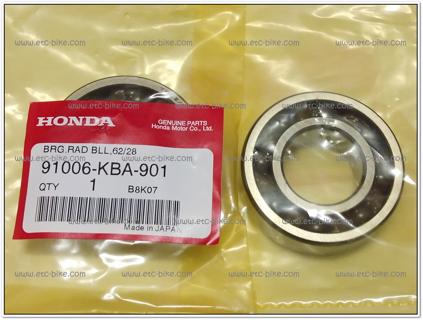 ลูกปืนข้างข้อซ้าย NOVA, DASH ,BEAT, MTX #62/28 (28x58x16)
