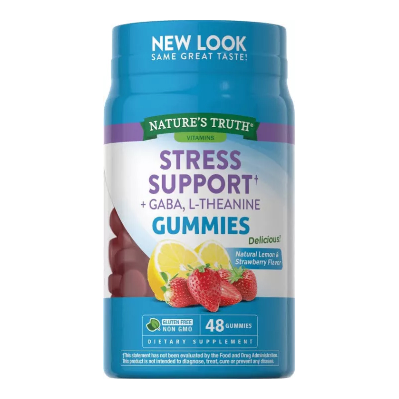 พร้อมส่งฟรี Nature’s Truth Stress Support +Gaba L-theanine 48 Gummies