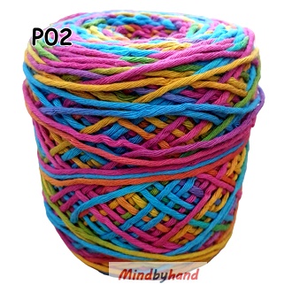 ไหมคอตตอลจัมโบ้ สีเหลือบ P02